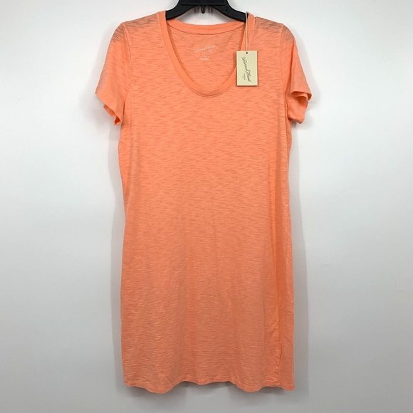 Universal Thread T-Shirt Dress Coral Orange Short Sleeve NWT - Picture 4 of 11